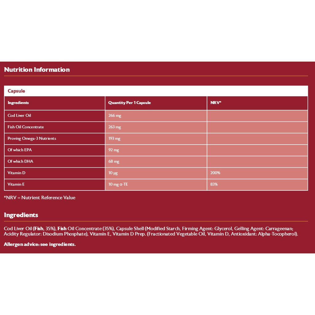 Seven Seas Cod Liver Oil - High Strength (60 Capsules) - from Seven Seas UK