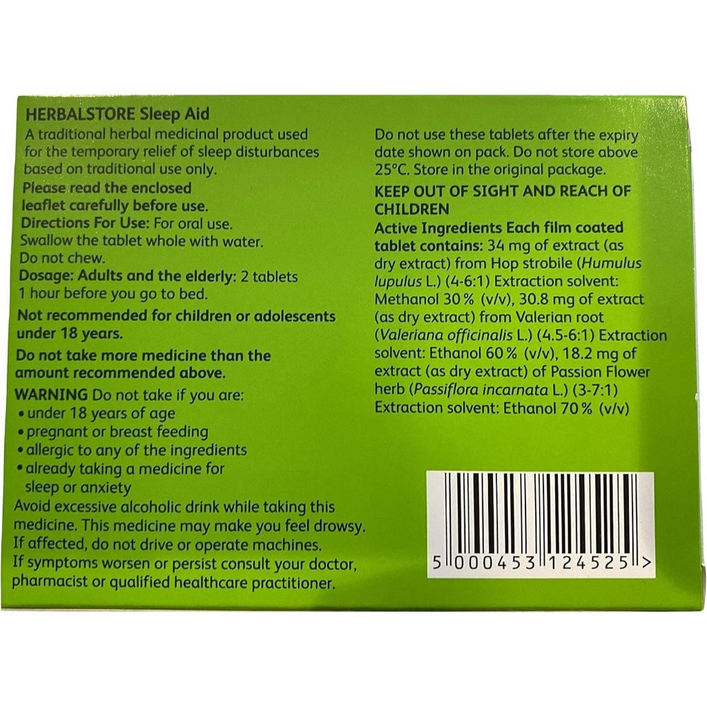 Sleep Aid Herbal Store 48 Tablets - Certified from Herbal Store