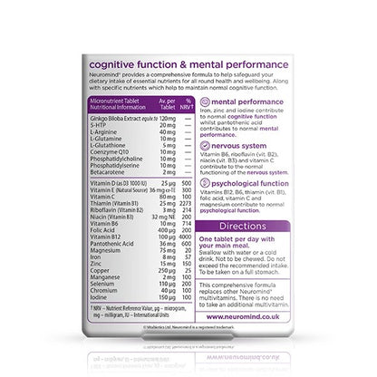 Neuromind Original - 30 tablets - Feel your mind - Certified from Vitabiotics UK