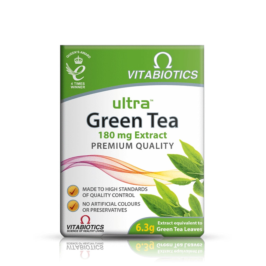 Ultra Green Tea - 180mg Extract - 30 Tablets - Certified from Vitabiotics UK