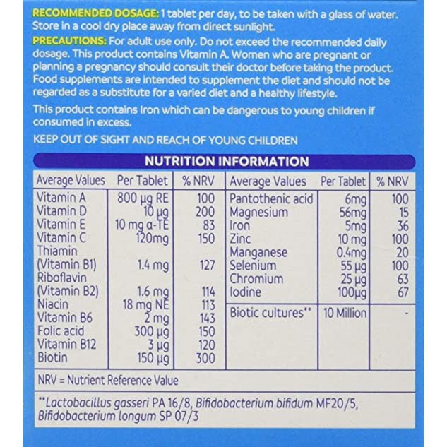 Multibionta Vitality - 30 Tablets  - Certified from Seven Seas UK