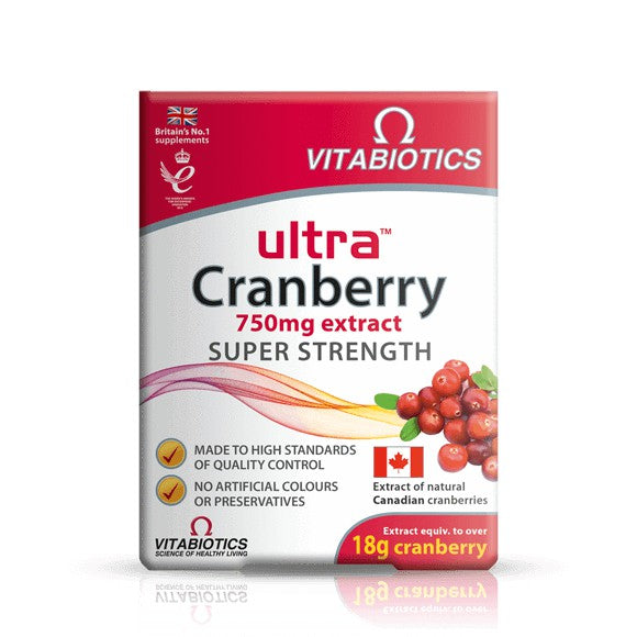 Ultra Cranberry (30 tablets) - Super Strength - Certified from Vitabiotics UK