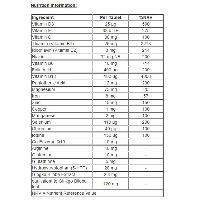 Sharp Mind - 30 Tablets - Certified from Boots UK