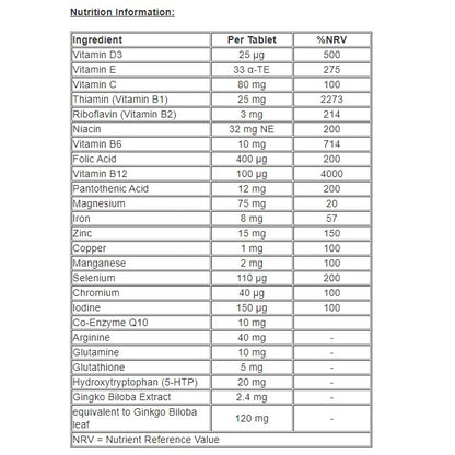 Sharp Mind - 30 Tablets - Certified from Boots UK