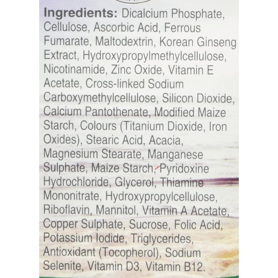 Korean Ginseng with Multivitamins & Minerals - 32 Tablets - Certified from Red Kooga UK