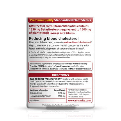 Ultra Plant Sterols (30 tablets) - Reduce Cholesterol - Certified from Vitabiotics UK