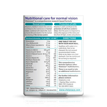 Visionace Original (30 tablets) - Normal Vision - Certified from Vitabiotics UK