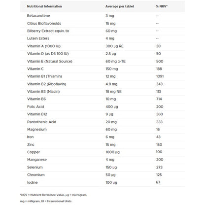 Visionace Original (30 tablets) - Normal Vision - Certified from Vitabiotics UK
