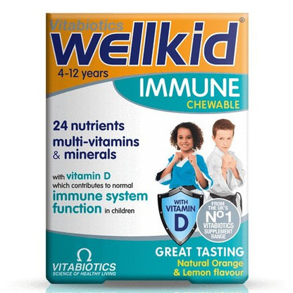 Wellkid Immune Chewable - Help the immune system function of your kids - Certified from Vitabiotics
