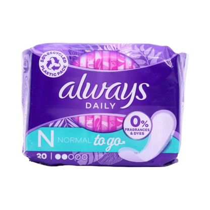 Always Daily - Pantyliner Normal To Go - Fresh Scent - 20 - Certified from Always