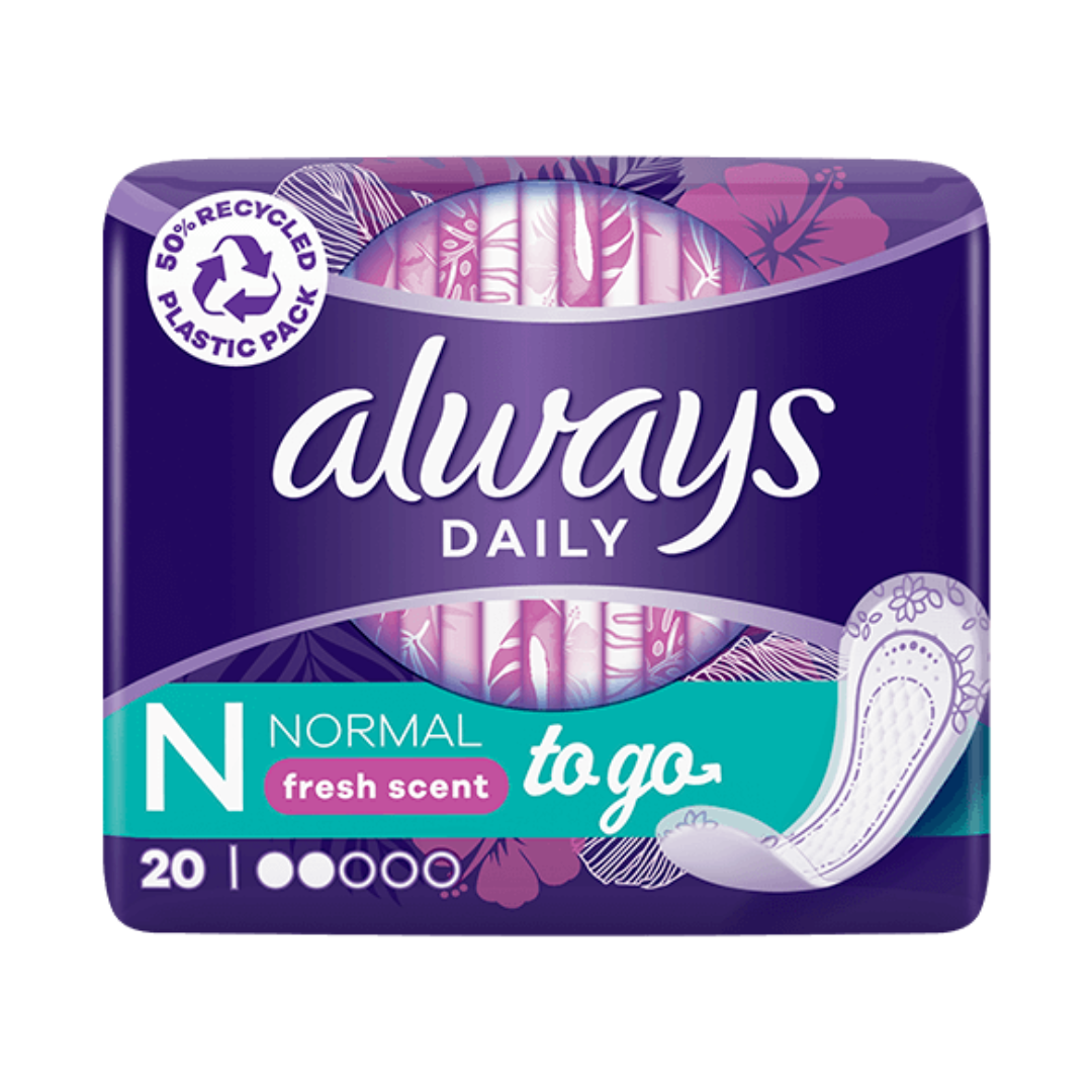 Always Daily - Pantyliner Normal To Go - Fresh Scent - 20 - Certified from Always