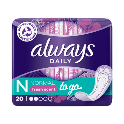 Always Daily - Pantyliner Normal To Go - Fresh Scent - 20 - Certified from Always