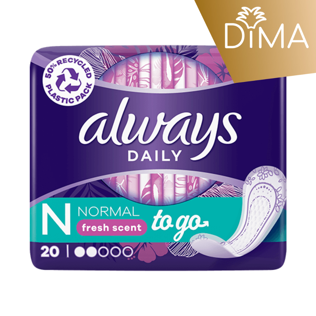Always Daily - Pantyliner Normal To Go - Fresh Scent - 20 - Certified from Always