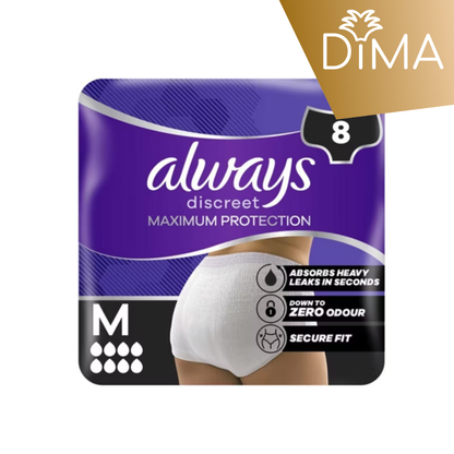 Always Discreet Maximum Protection Underwear - 8 pcs - Certified from Always