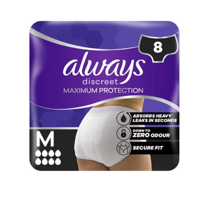 Always Discreet Maximum Protection Underwear - 8 pcs - Certified from Always