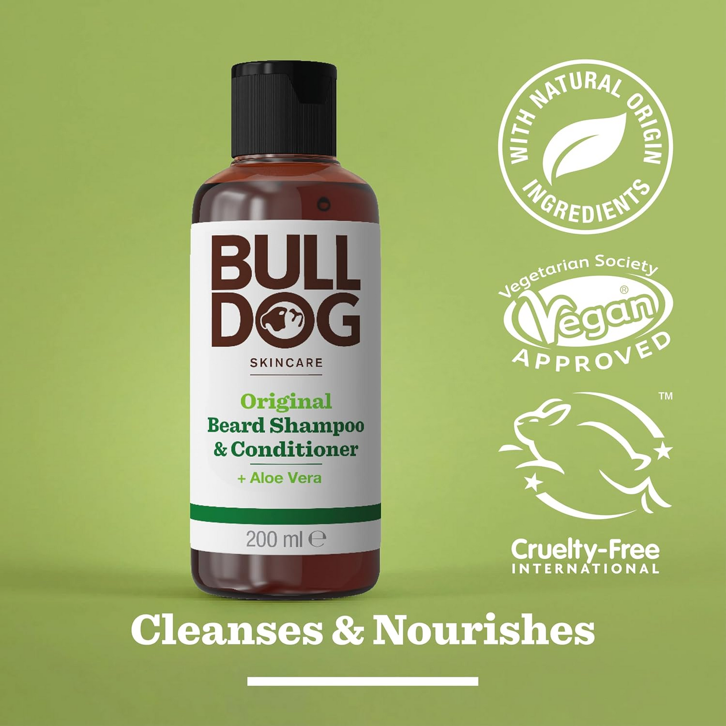 Bulldog Original Beard Shampoo & Conditioner - 200ml - Certified from Bulldog
