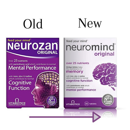 Neuromind Original - 30 tablets - Feel your mind - Certified from Vitabiotics UK
