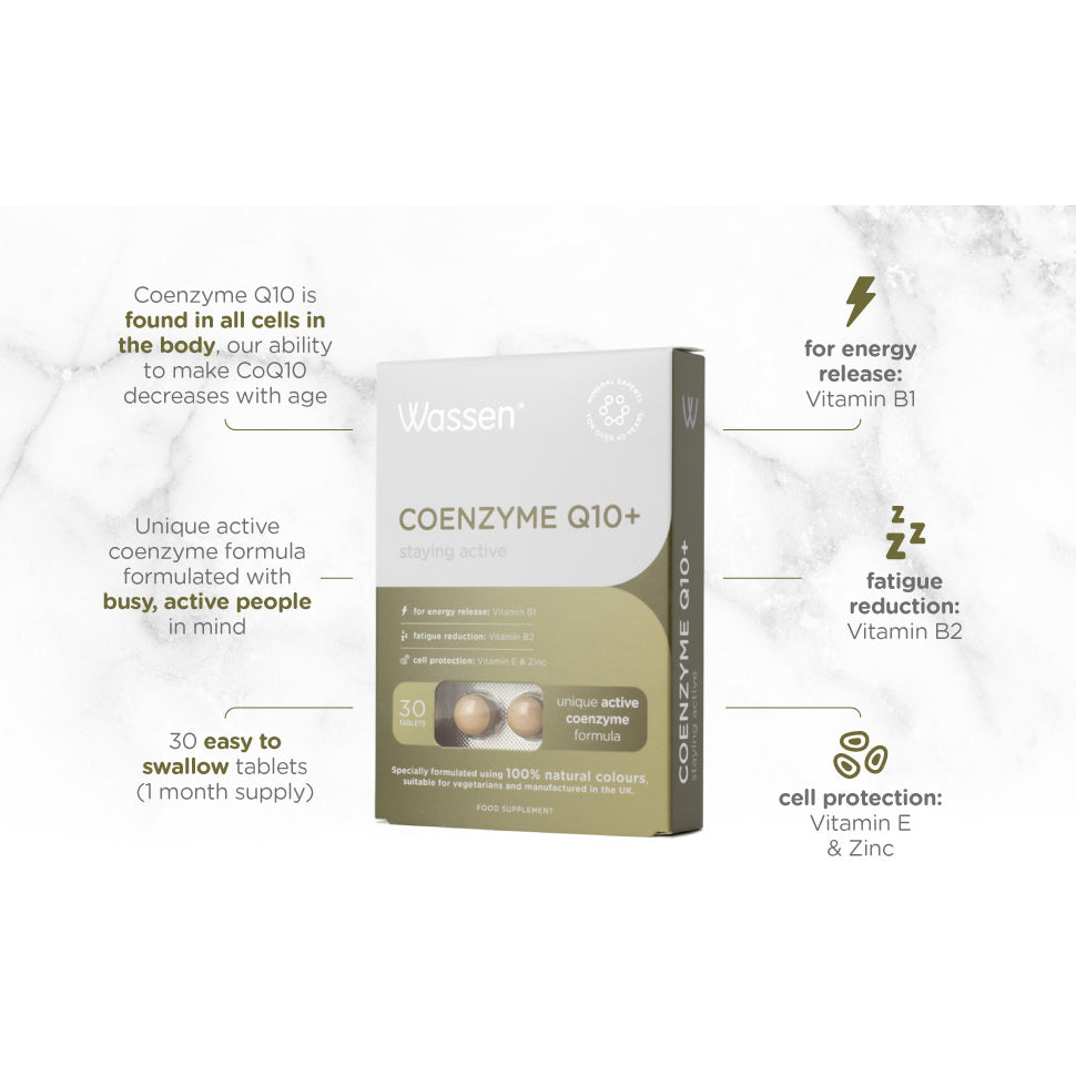 Wassen Coenzyme Q10+ Staying active - 30 tablets - Certified from Wassen