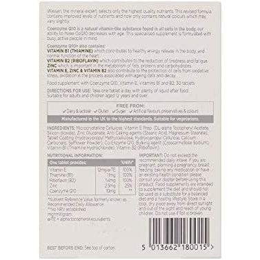 Wassen Coenzyme Q10+ Staying active - 30 tablets - Certified from Wassen