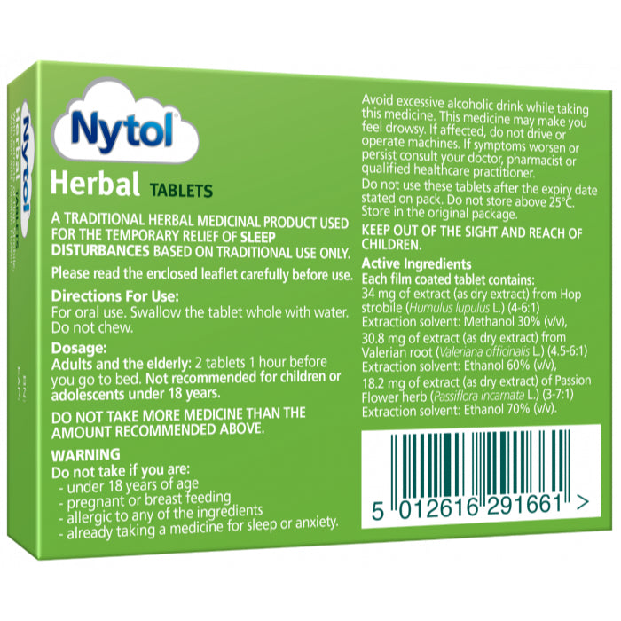 Nytol Herbal Tablets - 20 Tablets - Certified from Nytol