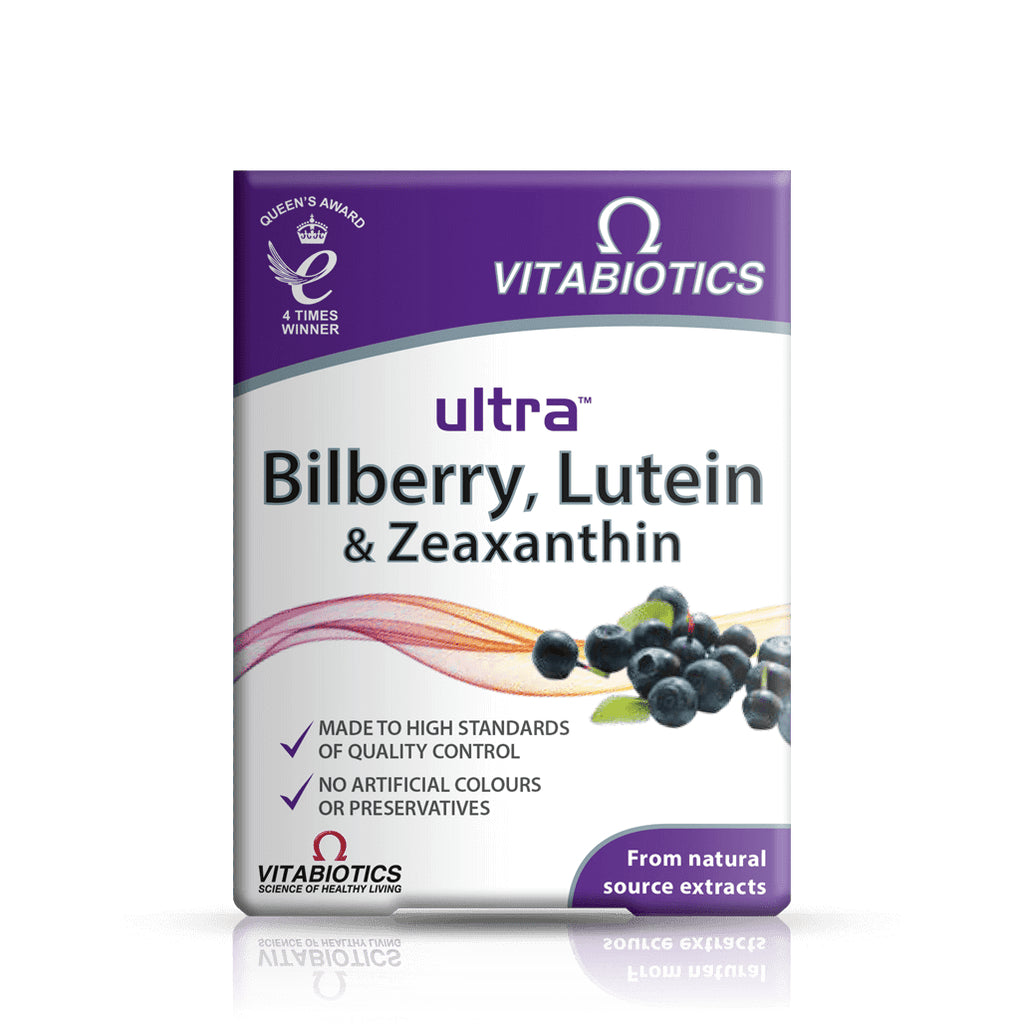Ultra Bilberry, Lutein & Zeaxanthin - 30 Tablets - Certified from Vitabiotics UK
