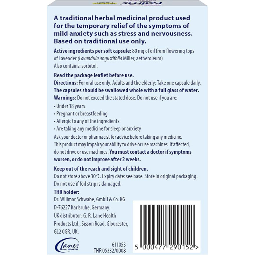 Kalms Lavender One-A-Day Capsules - 14 Capsules - Certified from Kalms