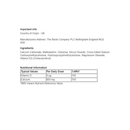 Boots Calcium - 30 Tablets - Certified from Boots UK