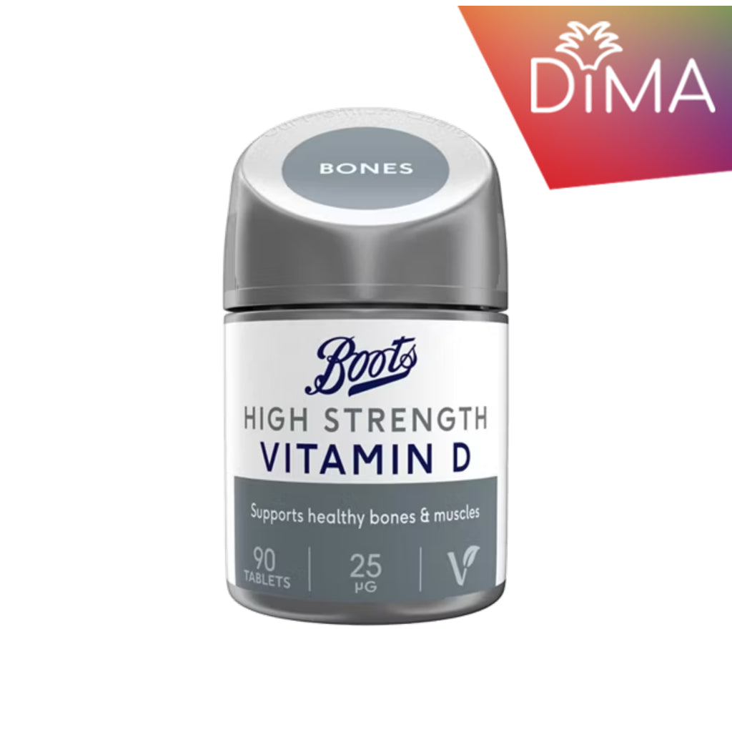 Boots High Strength - Vitamin D - 90 Capsule - Certified from Boots UK