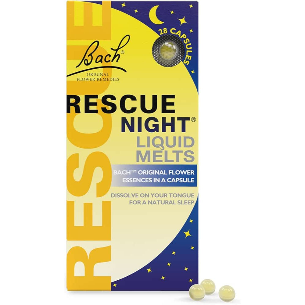 Bach Rescue Remedy Night Liquid Melts - 28 Capsules - Certified from Bach