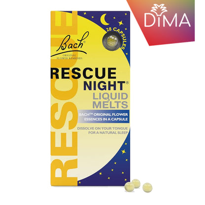Bach Rescue Remedy Night Liquid Melts - 28 Capsules - Certified from Bach