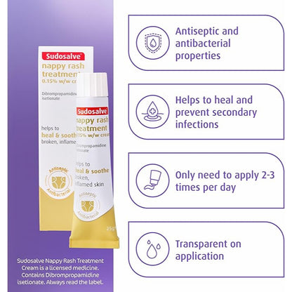 Sudocrem Sudosalve Nappy Rash Treatment Cream - 25g - Certified from Sudocream