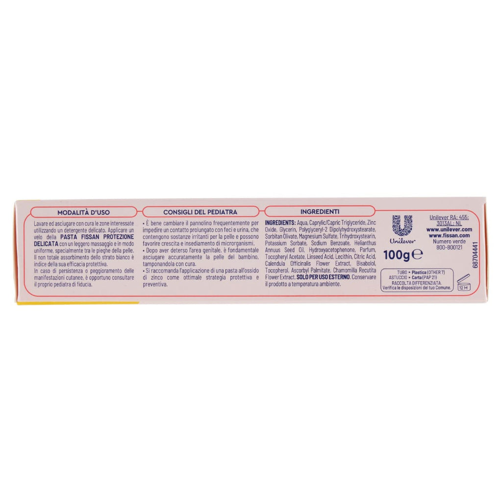 Fissan La Pasta Protezione - Protection Nappy Cream - Certified From Fissan Italy