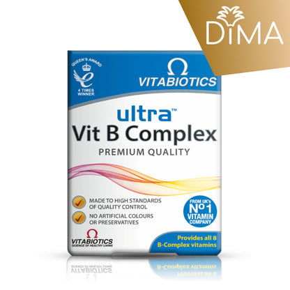 Ultra Vitamin B Complex - Premium Quality - 60 Tablets - Certified from Vitabiotics UK