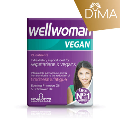 Wellwoman Vegan (60 tablets) - Ideal for vegetarians & vegans - from Vitabiotics UK
