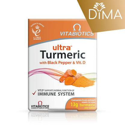 Ultra Turmeric with Black Pepper & Vitamin D - 60 Tablets - from Vitabiotics UK
