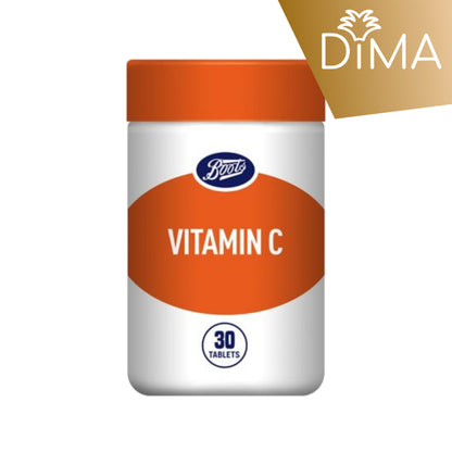 Vitamin C Food Supplement - 30 Tablets - Certified from Boots UK