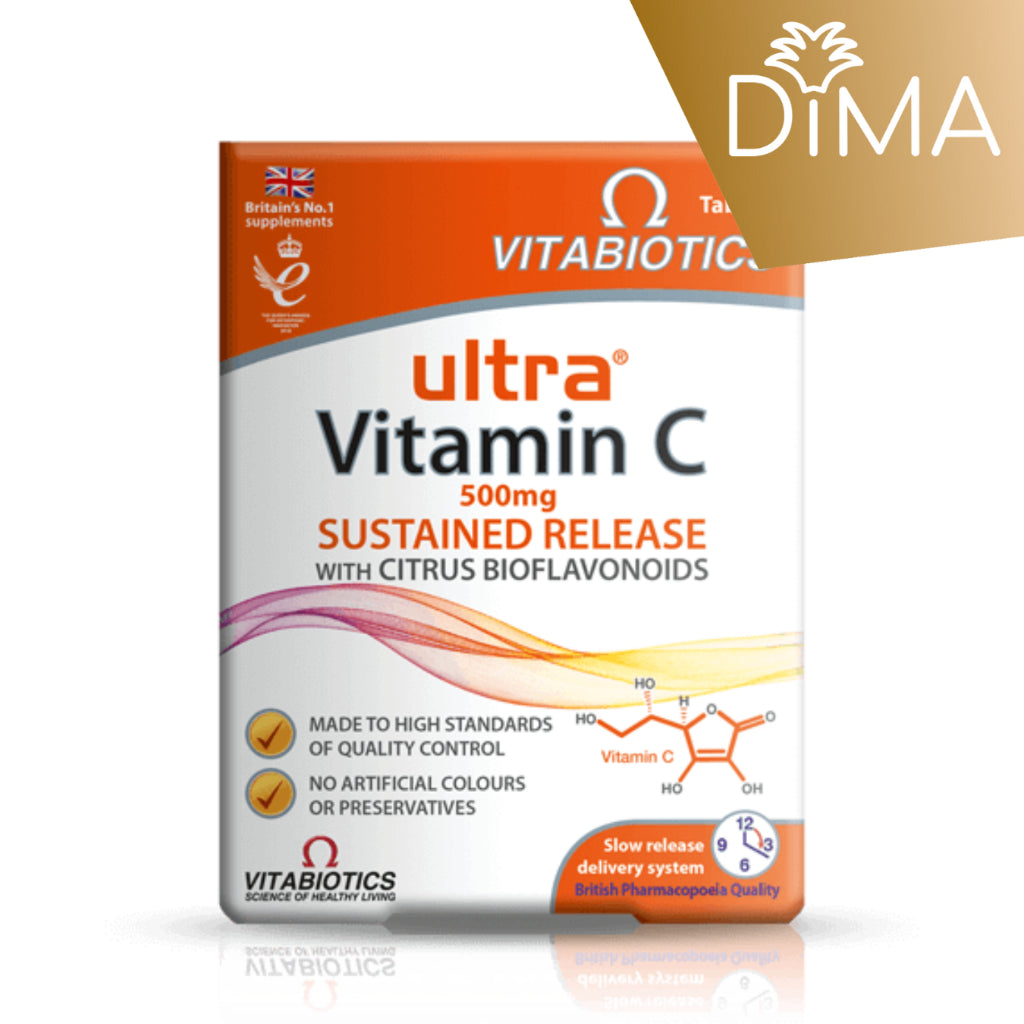 Ultra Vitamin C - 60 Tablets - Sustained Release - Certified from Vitabiotics UK