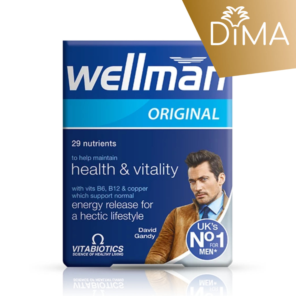 Wellman Original - 30 tablets - Men's Health and Vitality food supplement - from Vitabiotics UK