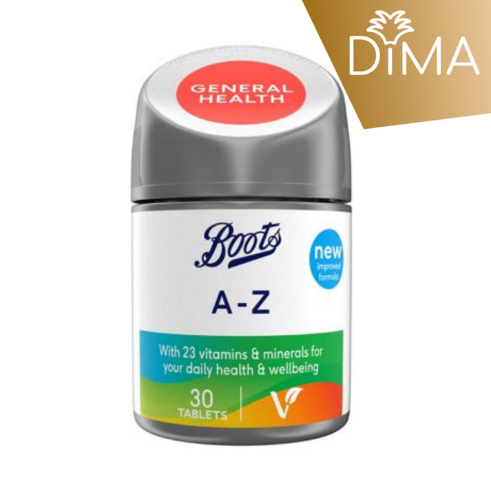 Azvac AZ Multivitamin - 30 Tablets - Certified from Boots UK – DiMA
