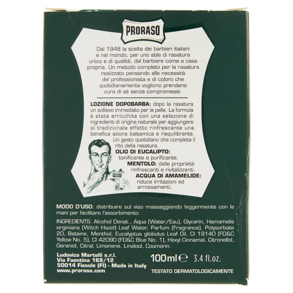 Lozione Dopobarba - Aftershave Lotion - Refreshing - Certified from Proraso