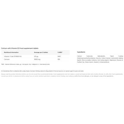 Ultra Calcium and Vitamin D  - 30 Tablets - Certified from Vitabiotics UK