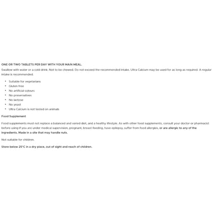 Ultra Calcium and Vitamin D  - 30 Tablets - Certified from Vitabiotics UK