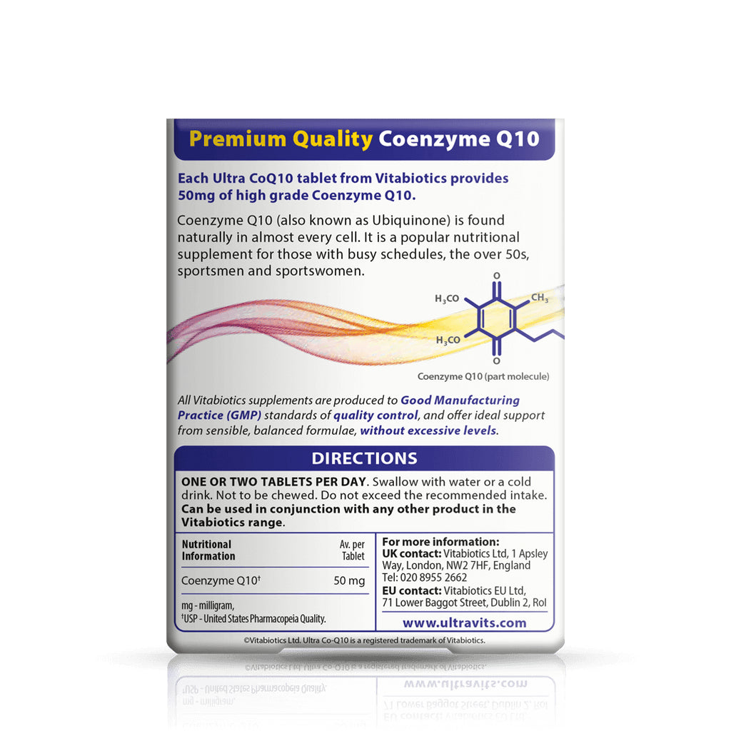 Ultra CoQ10 - Premium Quality - 60 Tablets - Certified from Vitabiotics UK