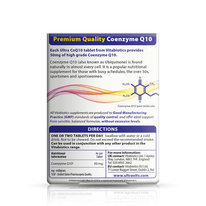 Ultra CoQ10 - Premium Quality - 60 Tablets - Certified from Vitabiotics UK