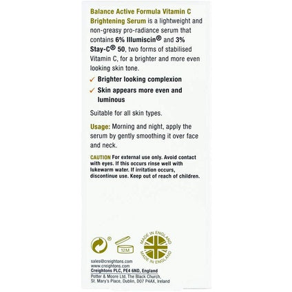Skincare Vitamin C Brightening Serum - Glow & Radiance - Certified from BalanceActiveFormula Uk