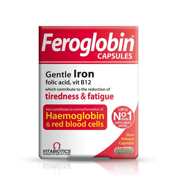 Feroglobin Capsules (30 tablets) - Super Strength - Certified from Vitabiotics UK