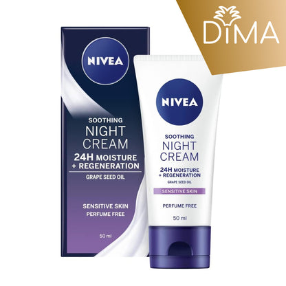 Soothing Night Cream 24H Moisture - Regeneration - Sensitive Skin - Certified from Nivea