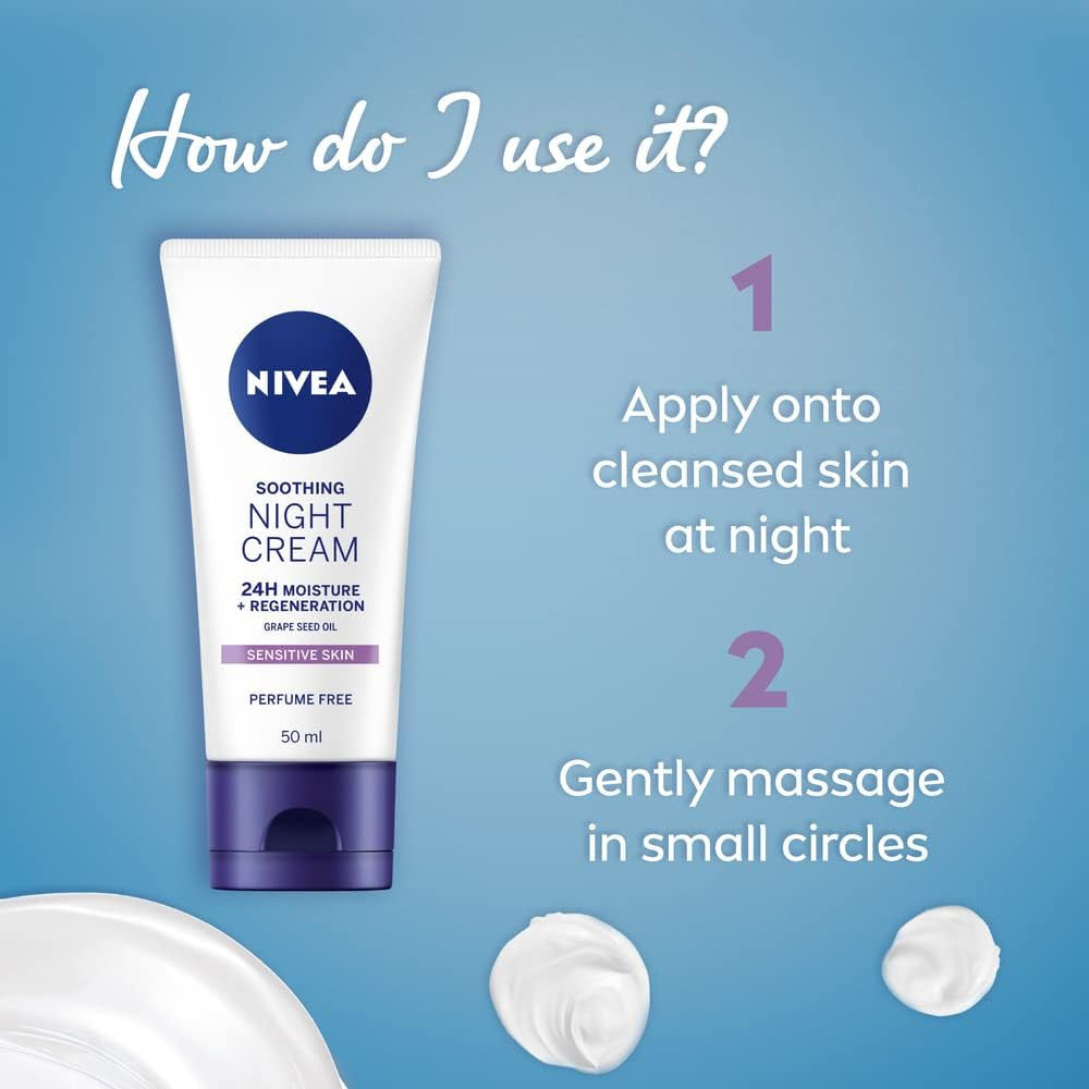 Soothing Night Cream 24H Moisture - Regeneration - Sensitive Skin - Certified from Nivea