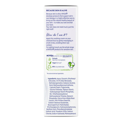 Soothing Day Cream 24H Moisture - Natural Grape Seed Oil - Sensitive Skin - Certified from Nivea