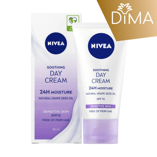 Soothing Day Cream 24H Moisture - Natural Grape Seed Oil - Sensitive Skin - Certified from Nivea
